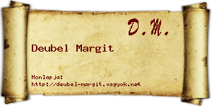 Deubel Margit névjegykártya